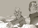 Карикатура на Николая Азарова и Виктора Януковича