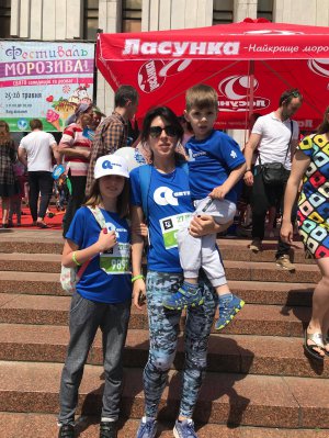 Семья киевлянки Натальи участвовала в пробеге в полном составе