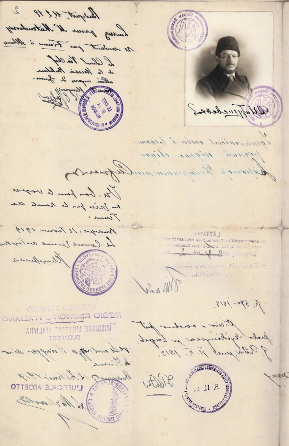Фото с дипломатического паспорта Ф. Матушевского из фондов ЦДАВО Украины