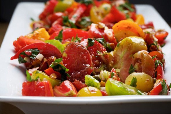Tomatoes With Capers, Almonds and Herbs