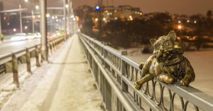 Киевский мост зимой 