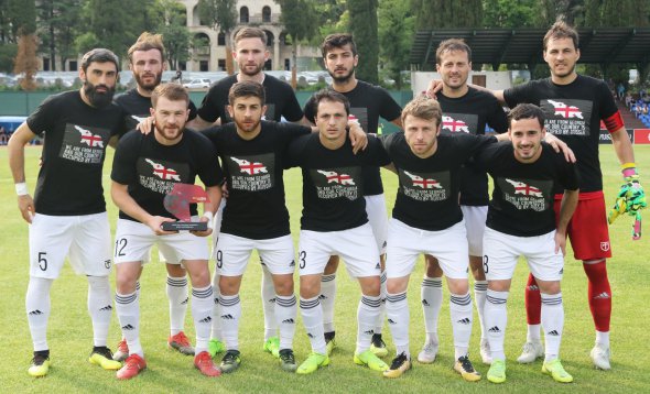 Грузинские футболисты выразили свою гражданскую позицию