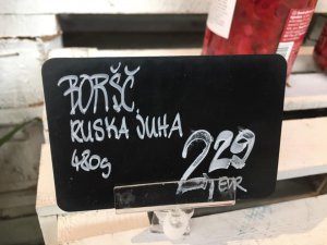 Ціна на борщ у Словенії