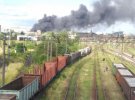 Возле львовского вокзала начался пожар