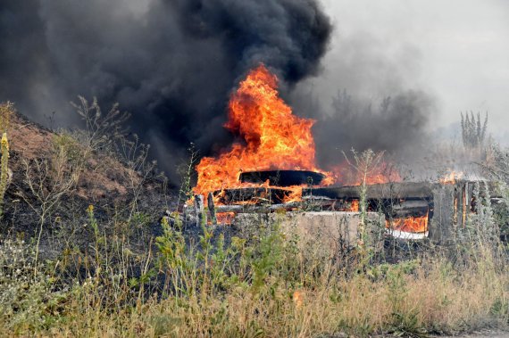Бойцы ООС на Приазовье преодолели масштабный пожар