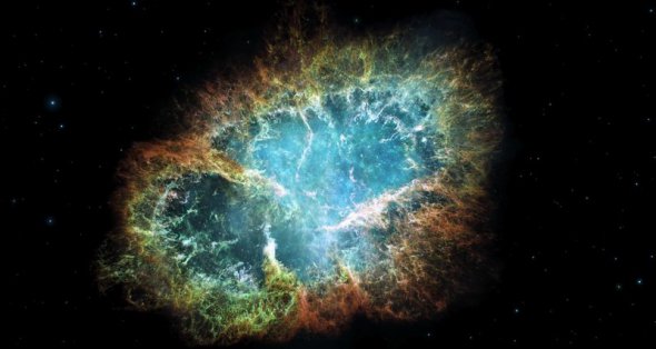 Крабоподібна туманність на знімках зроблених телескопом Хаббл. 