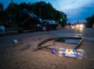 В Киеве военный Nissan Patrol заехал на капот Volkswagen Jetta, в салоне которого была 9-летний ребенок
