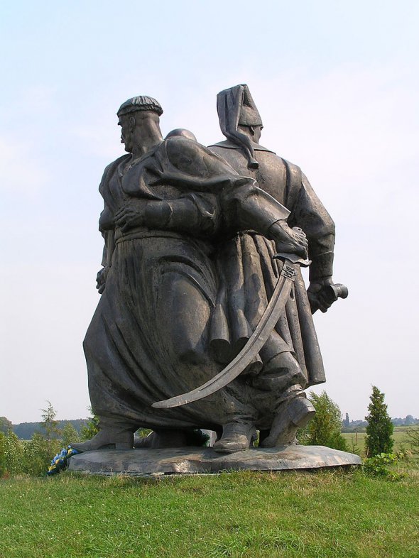 Памятник погибшим казакам во время битвы