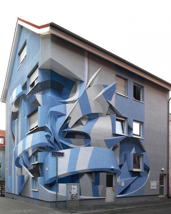 Італійський художник Мануель Ді Ріта створює оптичні ілюзії, які поєднують у собі елементи графіті та абстрактного мистецтва