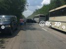 В Запорожской области кортеж президента подрезал колонну автобусов, которые везли детей с отдыха