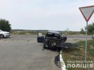 В Запорожской области грузовик протаранил легковушку и перевернулся. Водитель погиб