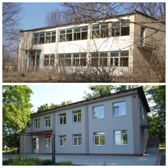 Завершили ремонт фасаду примішення майбутньої адмінбудівлі в Ковалівській сільраді на Полтавщині