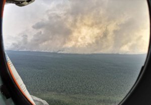 Дим від лісових пожеж піднімається над Верхоянським районом Якутії, 30 липня. У цьому регіоні Російської Федерації площа займання лісу найбільша — понад 1,2 мільйона гектарів