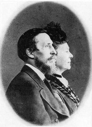 Пантелеймон Кулиш с женой Александрой Белозерской, 1877 год
