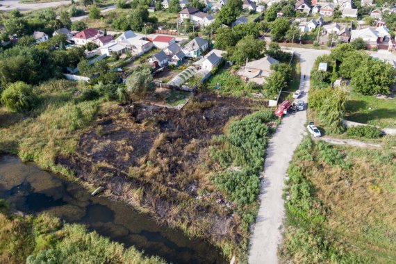 В Днепре в сгоревшей траве нашли человеческие останки