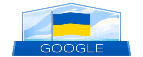 Поисковик Google 24 августа поздравил украинцев с Днем Независимости