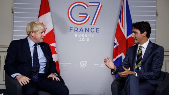 Джонсон и Трюдо обсудили возвращение России в G8. ФОТО: УНИАН