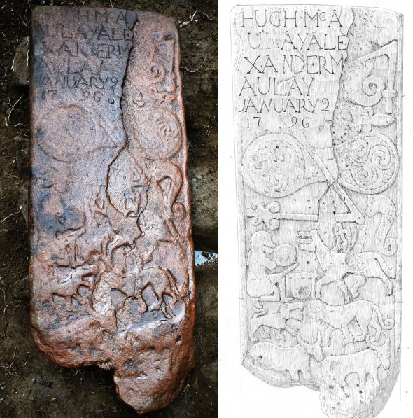 Стелу піктів використовували, як надгробну плиту у XVIII ст.