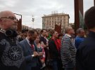 На Майдане Независимости протестуют из-за увольнения боевика ДНР Владимира Цемаха. Фото: София Староконь