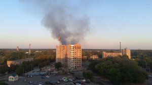 Пожежу на Макухівському сміттєзвалищі було видно з центру Полтави