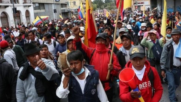 Еквадор охопило повстання проти президента-коміка. Фото: EPA