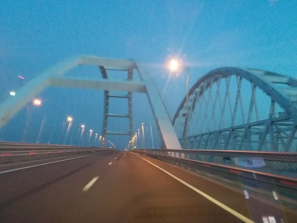 На Керченском моста не наблюдается большого потока машин
