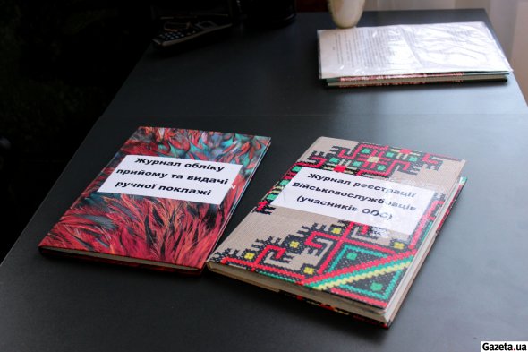 Журнали реєстрації військових і їхній речей, якщо вони здають їх до камери схову