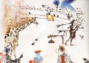 Етюд ”Жирафа у вогні” вкрали з картинної галереї у Сан-Франциско. Власники кажуть, що їм дзвонили кілька десятків людей. Просили продати малюнок, коли його знайдуть
