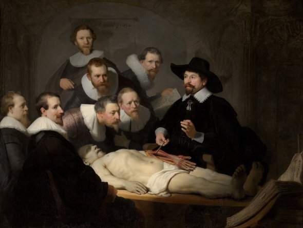Урок анатомії доктора Тульпа. Картина видатного голландського художника Рембрандта