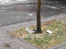 Подожгли белый внедорожник