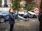У Боярці п'яна дівчина влаштувала масштабну аварію. Фото: dtp.kiev.ua