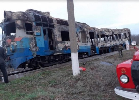 На ходу загорівся потяг "Колосівка-Миколаїв"