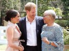 Принц Гаррі та Меган Маркл разом з вдовою Нельсона Мандели