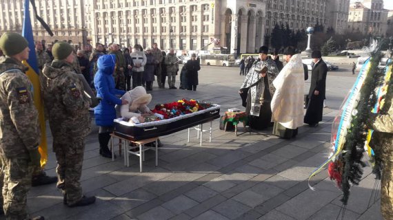 В Киеве провели в последний путь ветерана АТО 56-летнего Игоря Панова с позывным «Хан»