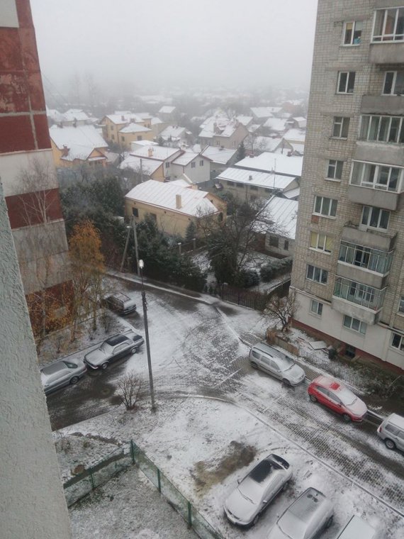 У Львові випав перший сніг у цьому осінньо-зимовому сезоні 