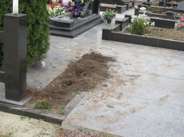 Як розповіла мати загиблого, злочинці викопали 4 посаджені біля могили туї.