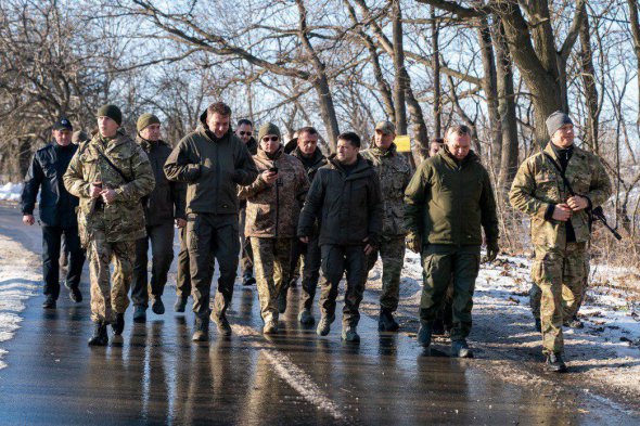 Разом із президентом був заступник керівника ОП Кирило Тимошенко.