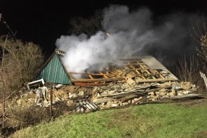 Внаслідок вибуху будинок був зруйнований. Фото: ДСНС