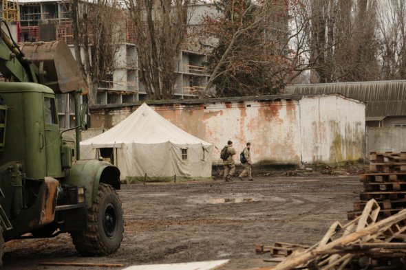 Палаточный городок штаба ВМС ВСУ