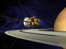 Кассини-Гюйгенс над кольцами Сатурна