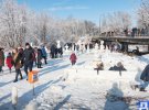 Празднование Крещения в городе Золочев