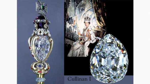 Два самых больших бриллианта, которые вышли из Куллинану, является частью британской короны.