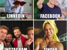 В сети распространяется вирусный мем о том, как отличаются фото в разных соцсетях