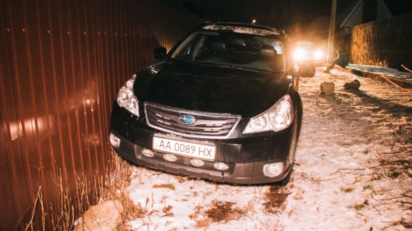 Subaru, на котором устроили погоню в Киеве