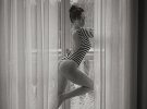 С фотографиней Соней Плакидюк Даша сделала серию черно-белых кадров на балконе