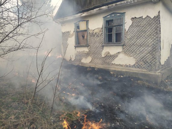 На Житомирщині сталася пожежа на території 2 га.     Вогонь знищив 25 споруд, 4 з них – нежилі будинки