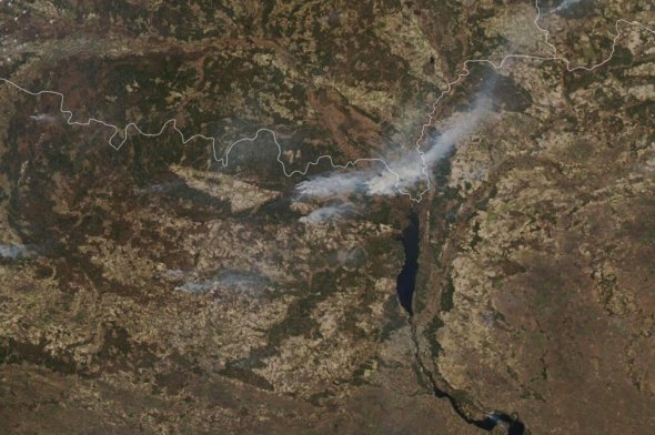 Супутник сфотографував пожежі в Чорнобилі