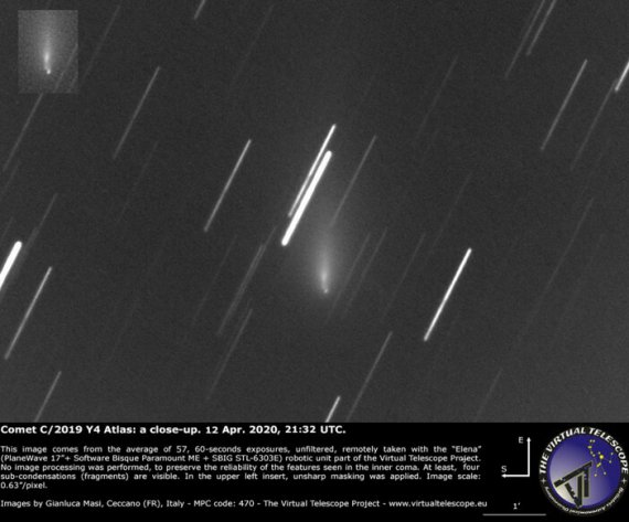 Ядро "отруйної комети" розпадається на фрагменти