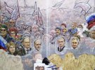 Головний російський "військово-православний" храм прикрасили мозаїками з зображенням Путіна, Сталіна, Криму та жінками