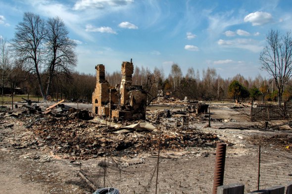 У селі Личмани Овруцького району на Житомирщині згоріли 16 будинків